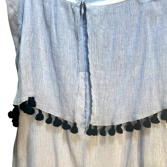 ⭐️LUSH⭐️ Blue/Navy Strapless Shorts Romper    SZ L - Picture 6 of 6